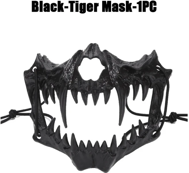 할로윈 해골 파티 마스크 애니메이션 드래곤 신 해골 반 얼굴 마스크 뼈 해골 동물 마스크 코스프레 댄스, 13 BT-1PCS