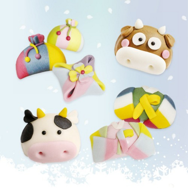 라이스클레이 쌀이랑놀자 새해행복반달떡만들기 세트, 새해행복반달떡, 180g