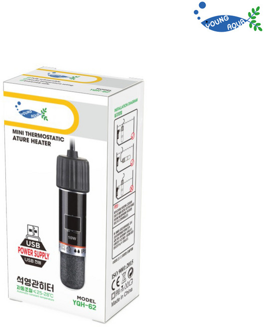 영아쿠아 USB 석영관 고정식 미니 히터 10W, 1개