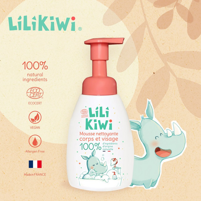 릴리키위 무스 네트와양 비사쥐 에 커 페이스 앤 바디워시 250ml, 무료 증정(스티커+색칠 엽서 3종 세트), 1개