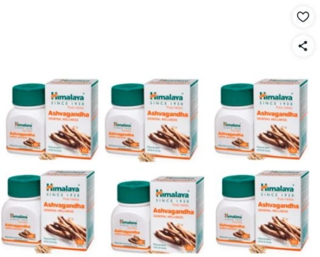 Himalaya Ashwagandha Tab, 6박스, 60정 - 쿠팡