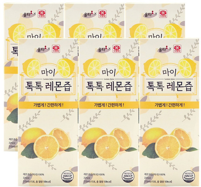 도투락 마이 톡톡 레몬즙, 225ml, 6개