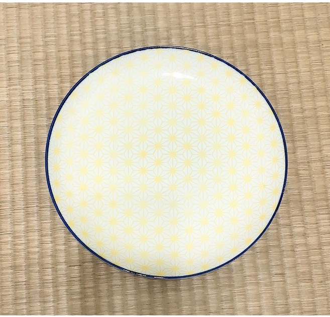 日本製 M-mode 波蘭陶·波希米亞風 10吋餐盤 - 家庭/營業用, 1個, 麻葉（黃）26*3cm