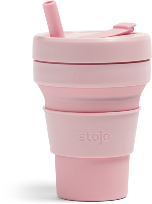스토조 빨대 접이식 텀블러 473ml 6종, 카네이션