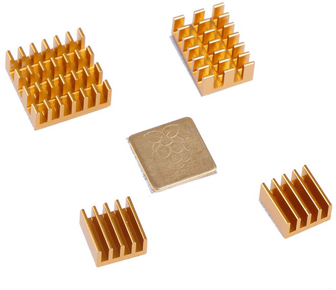 PI 구리 알루미늄 키트 히트 냉각 싱크 모델 쿨러 파이 라스베리, 옵션 1