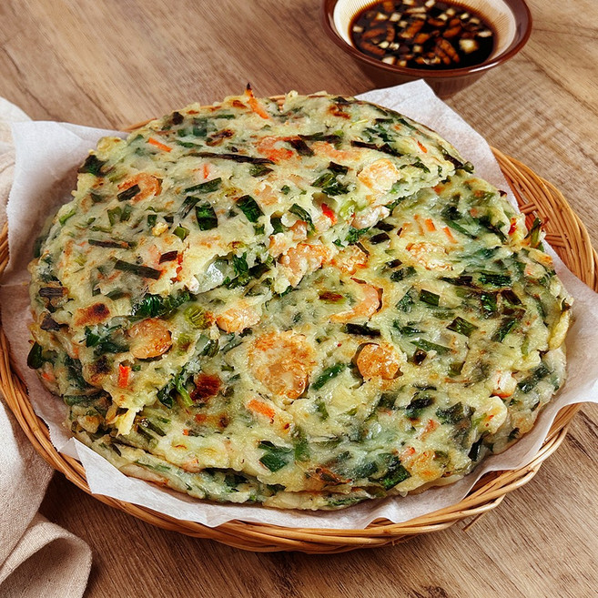 [당일조리] 엄마손맛 수제 새우부추전 해물파전 (250g X 3장) 보통맛, 750g, 1개