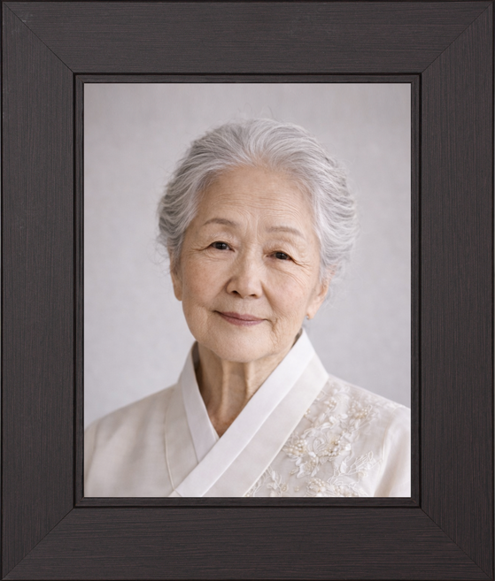 영정사진 액자 제작, 1개, 검정무늬