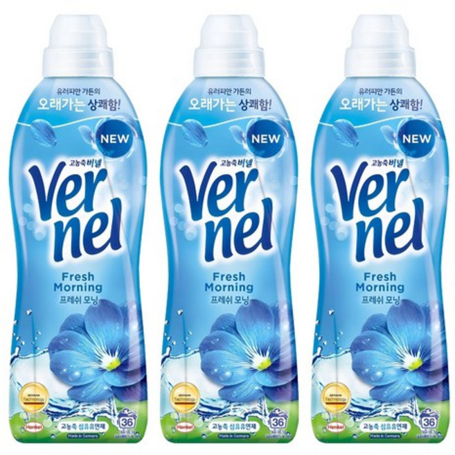 버넬 프레쉬모닝 섬유유연제 본품, 3개