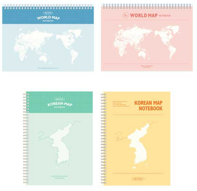 인디고 혼자공부 세계지도 노트 B5, 세계지도_블루, 1개