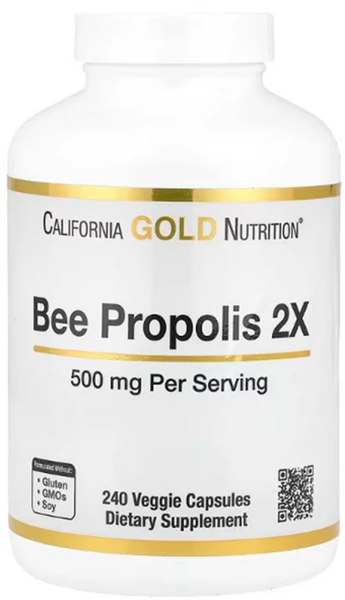 캘리포니아골드뉴트리션 비 프로폴리스2X 500mg 240정 California Gold Nutrition Bee Propolis 2X 500mg 240 Capsules, 1개 - 쿠팡