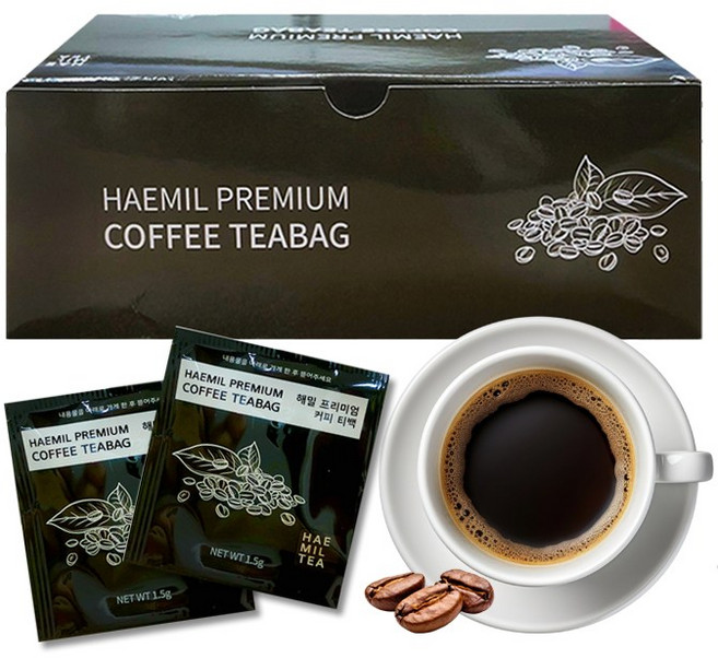 [해밀] 원두 커피 티백1.5g 총100개입, 1.5g, 100개입, 100개