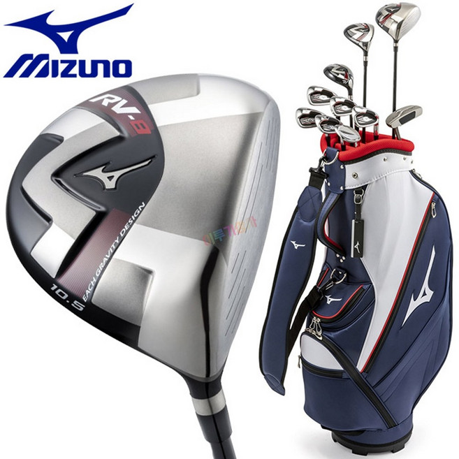 미즈노 RV-8 남성 골프채 초보 입문 풀세트 캐디백포함, R/세금미포함, 클럽10개, -