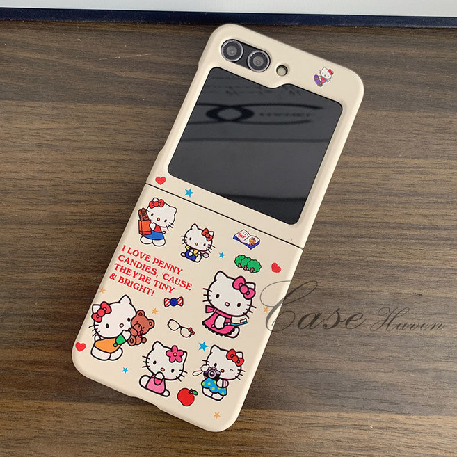 헬로키티 갤럭시 z 플립 4/5/6/7 흰색 케이스