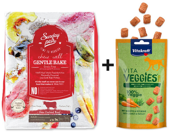 선데이펫 젠틀베이크 사료 그레인프리 초록입홍합 함유 + 사은품 증정, 1.3kg, 1개, 소