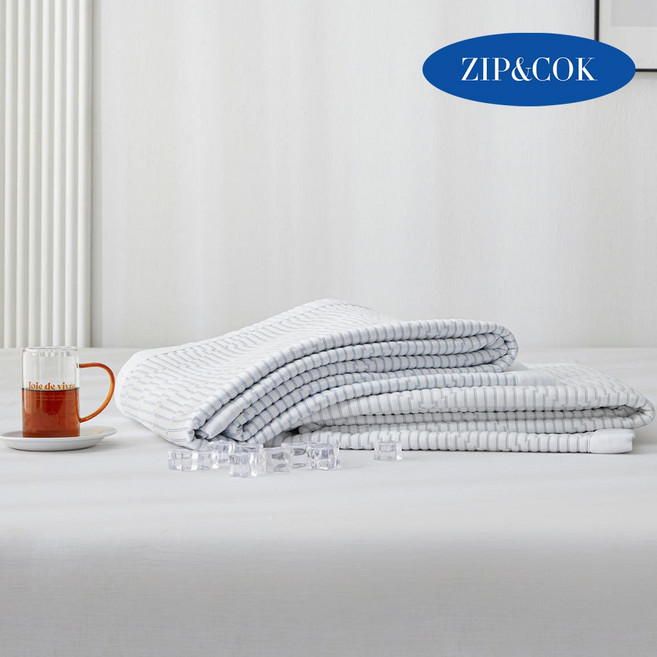 집앤콕 여름 쿨링 냉감패드 침대패드, 그레이