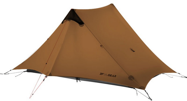 3F UL GEAR 藍山 2 雙人帳 雙層帳 1115克, 卡其