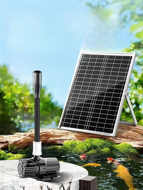 태양광 분수 연못 펌프 조경 야외 분수대 폭포 태양열 고정, 12V 수중 펌프
