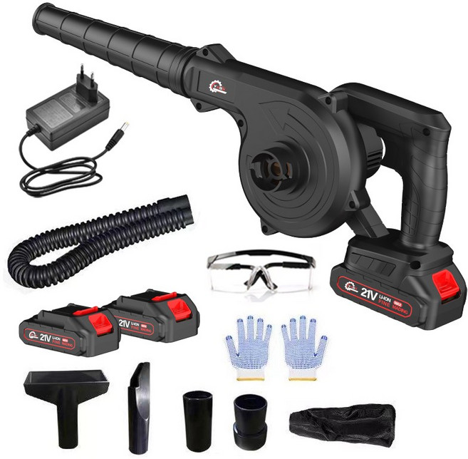 YUON 독일기술 무선 송풍기 충전 블로워 낙엽 제설 소형 세차 21V 3.0Ah, 1개
