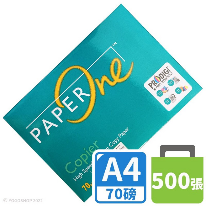 PAPER ONE A4影印紙 70磅 / 500張, 1個, 一包500張入( 超取上限 2包 )
