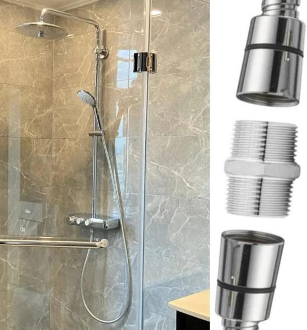 샤워 호스 연장 어댑터 G1/2 ~ 피팅 두 개의 연결하는 데 사용되는 여분의 긴 조인트, 1개