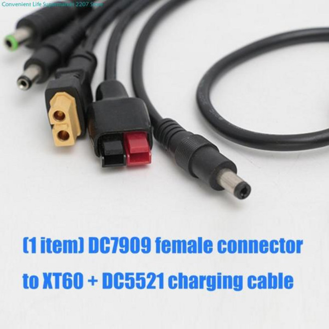 J0PA 콤팩트하게 솔라광 충전 케이블 DC7909 XT60 DC5521 전원 코드로 휴대 용이, [01] 옵션1