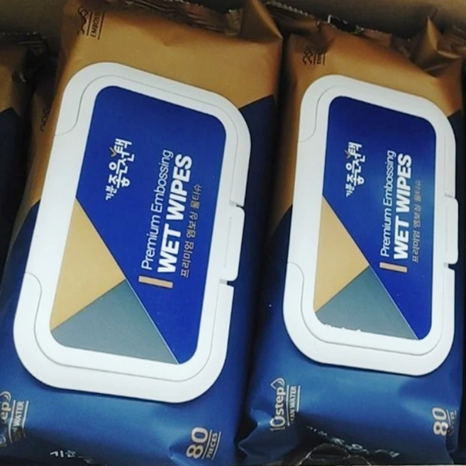 기분좋은선택 프리미엄 엠보싱 물티슈, 80매입, 10개, 342g - 쿠팡