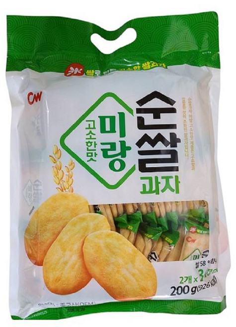 청우)순쌀과자미랑고소한맛200g(CW072), 1개, 200g