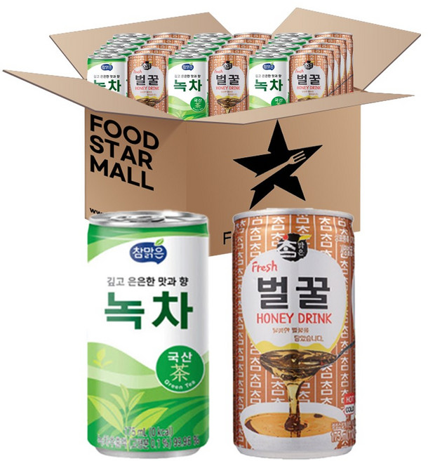 [푸드스타] 참맑은(녹차 벌꿀) 각 30입 총 60입, 60개, 175ml