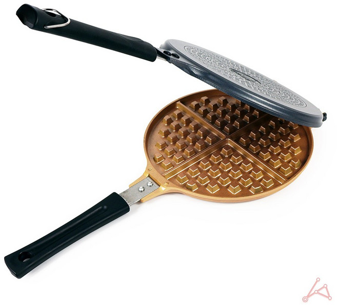 집에서 간편하게 인덕션 원형 와플팬 가정용와플기계 인덕션와플팬, 점보, 1개, 43.5cm