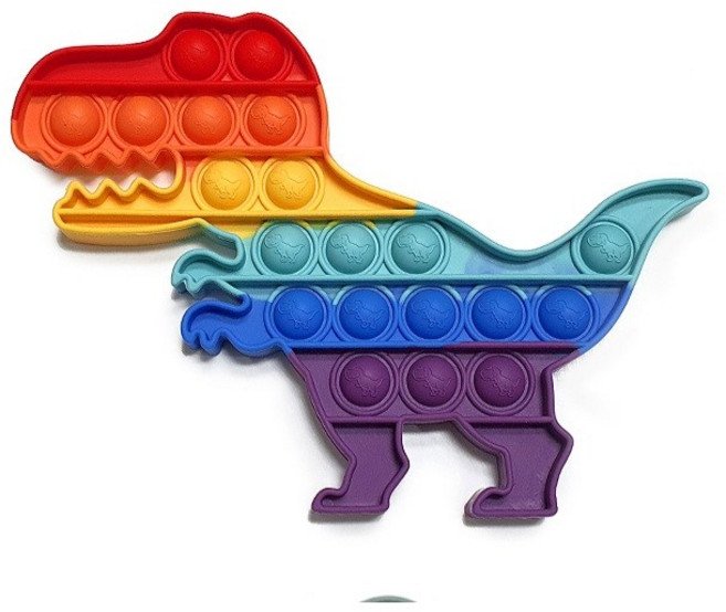 촉감 청각 만족 피젯 푸쉬팝 팝잇 종합 선물, A공룡, 1개