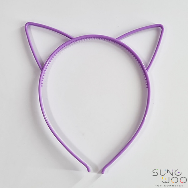 플라스틱 고양이머리띠 귀안아픈 얇은머리띠 8가지 색상선택, 7. 퍼플