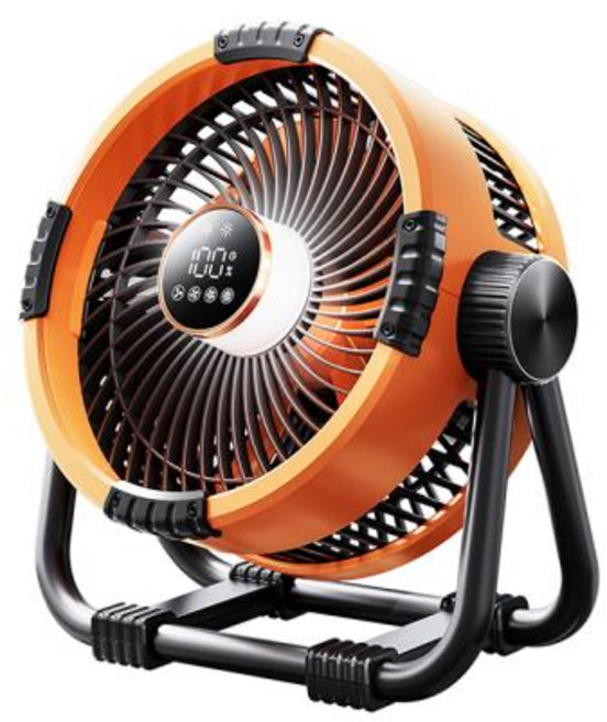 캠핑 야외 휴대용 선풍기 써큘레이터 새로운 6 in 1 팬 20000mAh 충전식 무선 텐트 천장 4. 후크 및 LED 조명으로 속도 조절 가능 New Outdoor Campin, 1)Orange