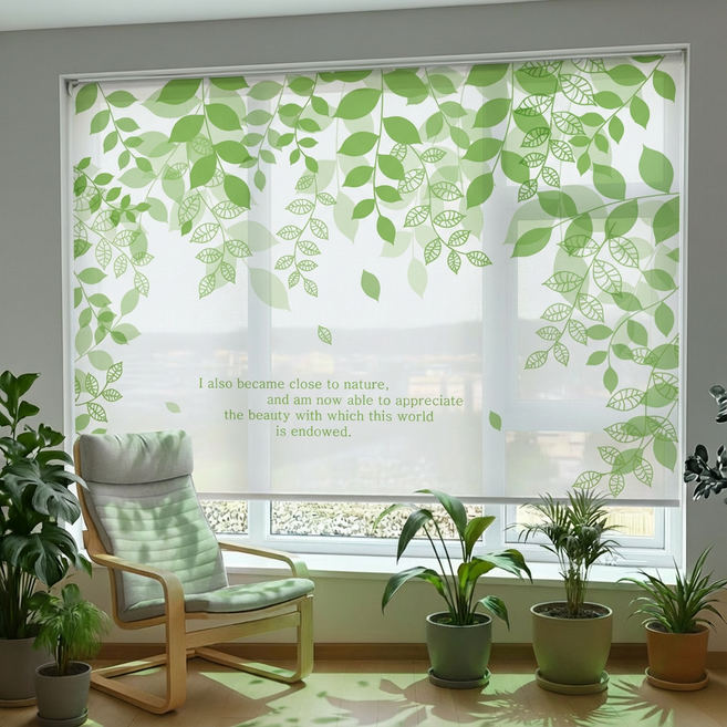 롤스크린 블라인드 창문 거실 베란다 그림 그린티 100종 노엘리안