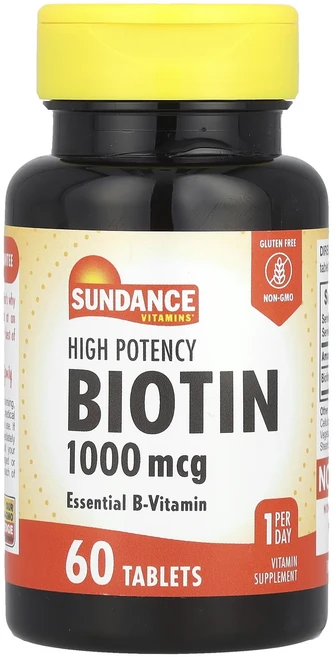 새해 첫좋은선물 Sundance Vitamins 고효능 비오틴 1000mcg 60정 제대로 할인합니다, SundanceVitamins고효능비오틴1000mcg6, 1개 - 쿠팡