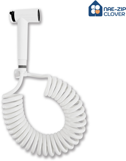 2in1 욕실 스프레이건 스프링호스세트, 화이트, 5m