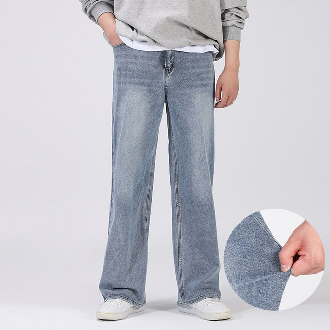 후앙스 3기장 인밴딩 스판 와이드 데님 팬츠 GQCP-4805