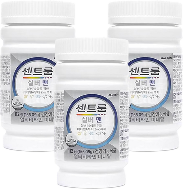 센트룸 실버 멀티비타민 맨 장년층 남성 멀티비타민 미네랄 코스트코 영양제 112정 3개