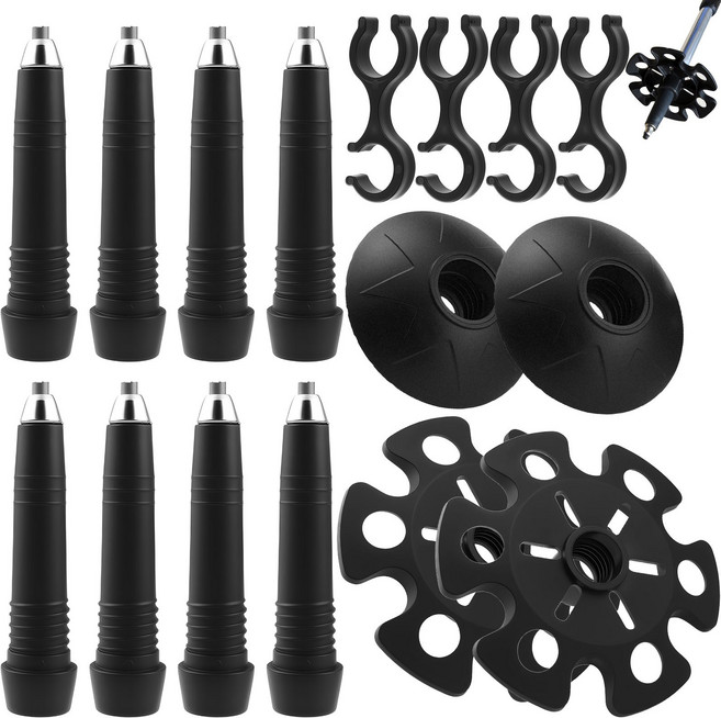 ADNEWX 등산스틱 부속품 세트 스틱촉 스틱마개 고무발 바킹 고무패킹 고무바킹 보호캡 눈밭 흙바닥, 1세트, 블랙