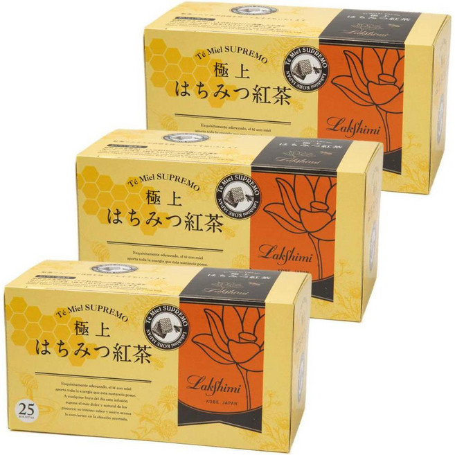 Lakshimi 일본직구 락시미 슈페리어 꿀 티백 3개 x 25개 세트