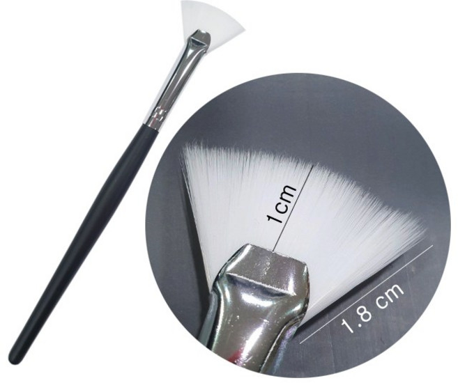 코부 부채꼴 필링 팩붓 마스크 팩브러쉬, 1개