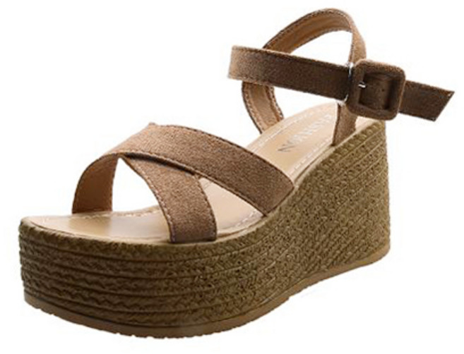 비다비에 여성 여름 바캉스 여행 동남아 웨지 키높이 통굽 스트랩 샌들