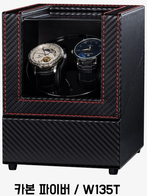 시계 밥주는기계 워치 와인더 2구 더블 워치 와인더 오토매틱 시계 보관함 수납함 수납박스 가성비 입문용 USB 전원 워치와인더