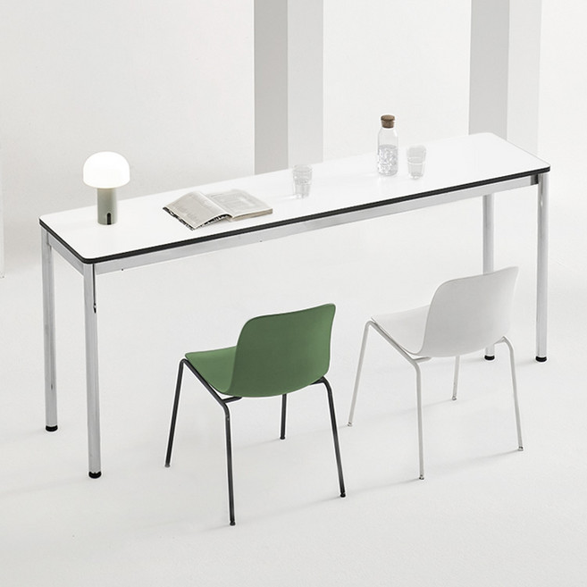 e스마트 코지 라운드모서리 사이드테이블, 1800사이즈_화이트 프레임, 화이트 프레임