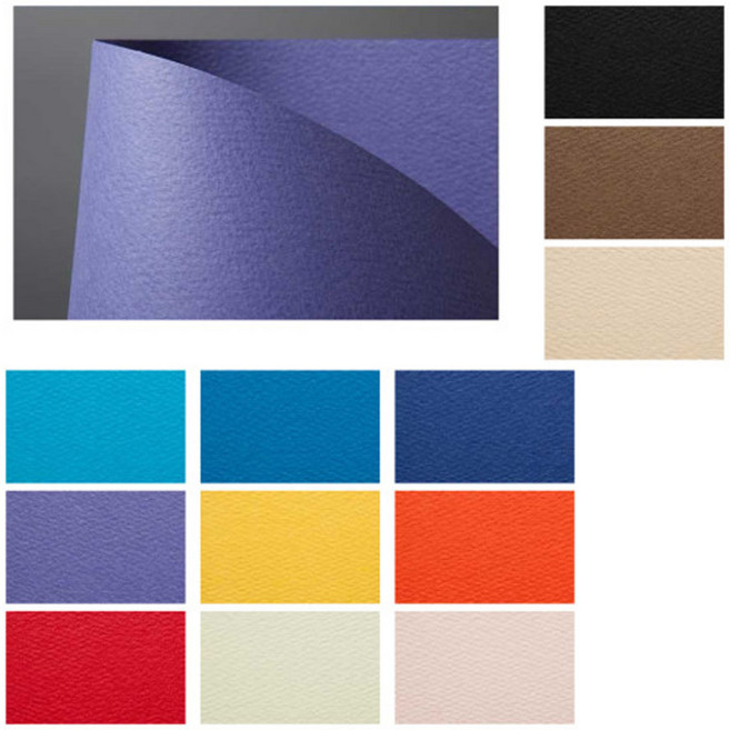 엠보 패턴 칼라 머메이드지 4절 단색(10매입), (120)