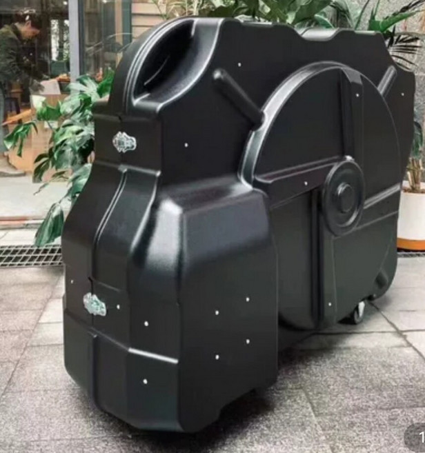 자전거 하드쉘 케이스 여행용 방수 휴대용 경량 캐리어 자전거운반가방 핸들바 포장용 MTB 투어링백, 1개, 블랙 PE 내구성 소재