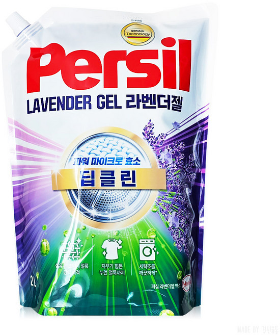 퍼실 딥클린 라벤더젤 9중효소 겸용 액상세제 리필, 2L, 3개