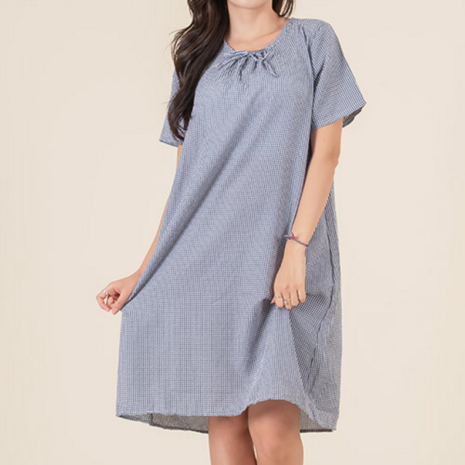 민트코코아 여성용 시어서커 반팔 원피스