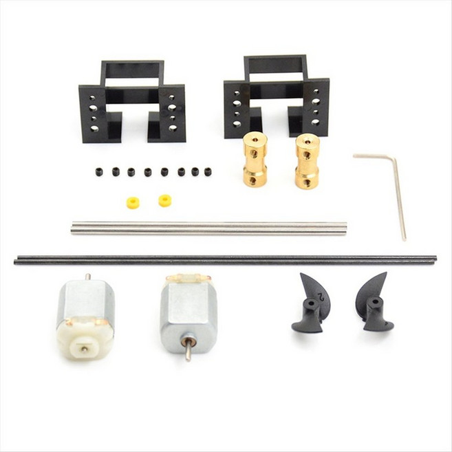 모터 RC 보트 부품 드라이브 세트 130 모터+모터 시트+구리 커플링+15CM 샤프트+프로펠러 키트, 표시된 대로
