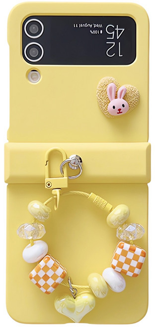 얌코 핸드폰 케이스 갤럭시 z플립4 z플립3 z플립5 z플립6 z플립7 힌지보호 휴대폰 케이스 사랑의 토끼