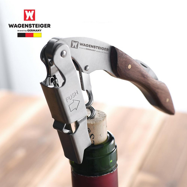 바겐슈타이거 우드손잡이 와인오프너 병따개, 색상:옵션없음, 1개